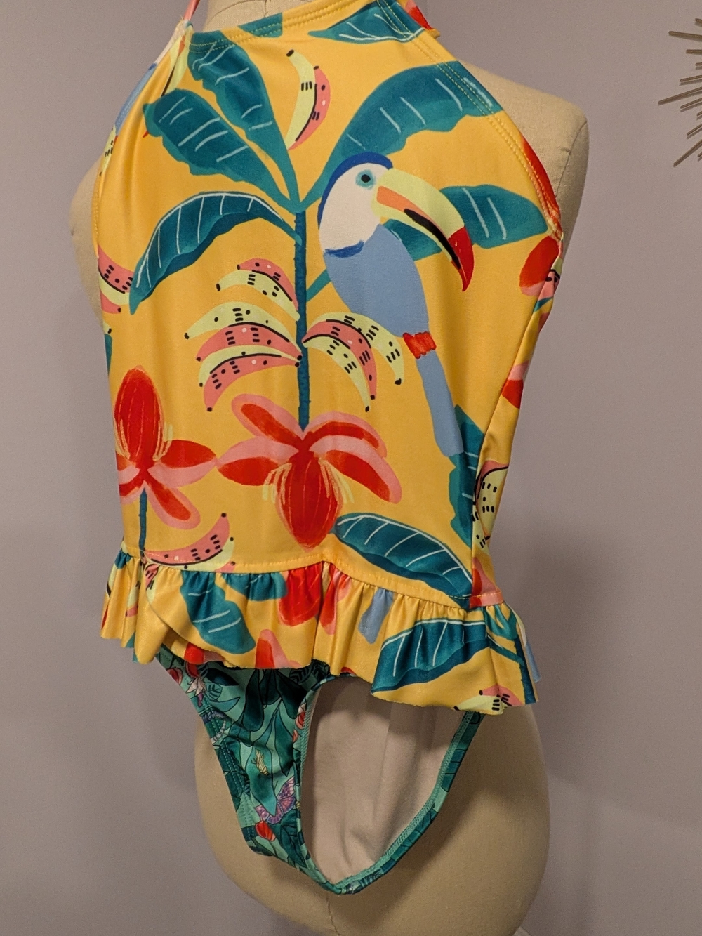 Tea Collection Girls Tropical One Piece Premium Swimsuit
